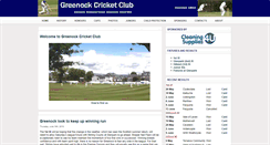 Desktop Screenshot of greenockcricketclub.com